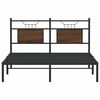 vidaXL Estructura de cama sin colch&oacute;n madera marr&oacute;n roble 140x190 cm