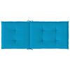 vidaXL Coj&iacute;n silla de jard&iacute;n respaldo alto 4 uds tela azul 120x50x3 cm