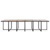 vidaXL Set comedor de jard&iacute;n 17 piezas y cojines rat&aacute;n sint&eacute;tico negro