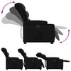 vidaXL Sill&oacute;n reclinable elevable cuero artificial negro