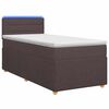 vidaXL Cama box spring con colch&oacute;n Marr&oacute;n Oscuro 90 x 200 cm Tela