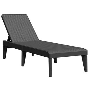 vidaXL Tumbona de PP gris antracita 186x60x29 cm