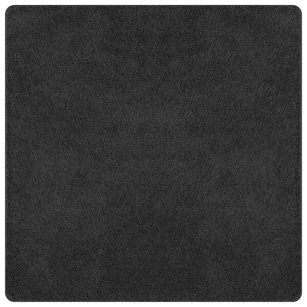 vidaXL Alfombra Shaggy Antideslizante Gris oscuro 120 x 120 cm PP