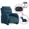 vidaXL Sill&oacute;n el&eacute;ctrico reclinable elevable de terciopelo azul