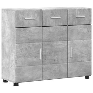 vidaXL Aparador FLORIN 88,5 x 30,5 x 73 cm Gris Concreto