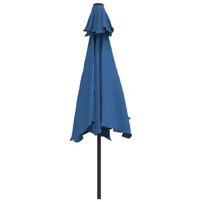vidaXL Sombrilla de jardín con palo de metal azul celeste 300 cm