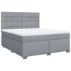 vidaXL Cama box spring con colch&oacute;n tela gris claro 180x200 cm