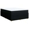 vidaXL Cama box spring con colch&oacute;n tela negro 140x200 cm