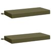 vidaXL Cojines para bancos SOEST 2 uds. 100% Poli&eacute;ster Verde oliva
