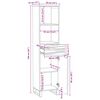 vidaXL Mueble de lavabo para ba&ntilde;o con estante Nogal 38 x 33 x 160 cm