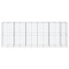 vidaXL Cesta de gaviones con cubierta hierro galvanizado 550x100x200cm