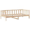vidaXL Set de sof&aacute; cama y banco con techo madera maciza pino 90x190 cm
