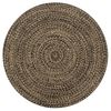 vidaXL Alfombra hecha a mano de yute negra y natural 150 cm