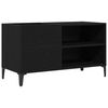 vidaXL Mueble para discos de vinilo Roble Negro 84,5 x 38 x 48 cm