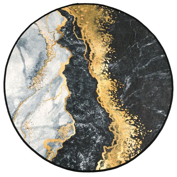 vidaXL Alfombra lavable antideslizante multicolor Ø 120 cm