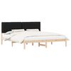 vidaXL Estructura de Cama con Cabecera Tapizada Negro 180 x 200 cm