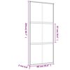 vidaXL Puerta corredera dorada vidrio ESG esmerilado aluminio 90x205cm