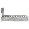 vidaXL Estructura de cama con cabecera Gris Concreto 135 x 190 cm