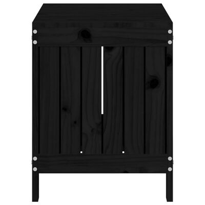 vidaXL Caja de almacenaje jardín madera de pino negro 76x42,5x54 cm
