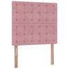 vidaXL Estructura cama otomana colchones terciopelo rosa 80x200cm