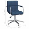 vidaXL Silla de oficina giratoria de tela azul
