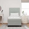 vidaXL Cama tipo Box Spring con colch&oacute;n Gris Claro 90 x 190 cm tela