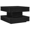 vidaXL Mesa de centro giratoria 360 grados negro 50x50x34,5 cm