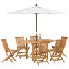 vidaXL Conjunto de Comedor de Jardín 7 pcs Marrón