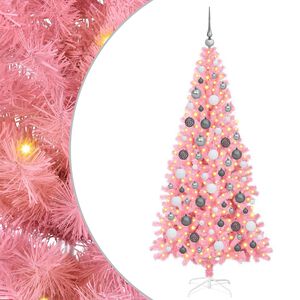 vidaXL &Aacute;rbol de Navidad con 300 LED con soporte Rosa 180 cm PVC