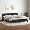 vidaXL Cama box spring con colch&oacute;n terciopelo negro 180x210 cm