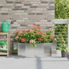 vidaXL Jardinera Plateado 120 x 60 x 35 cm Acero Galvanizado