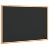 vidaXL Pizarra con marco de madera maciza de pino negra 60x40 cm