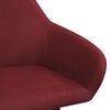 vidaXL Sillas de comedor 2 unidades tela rojo tinto