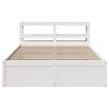 vidaXL Estructura de cama con cabecero madera pino blanco 160x200 cm