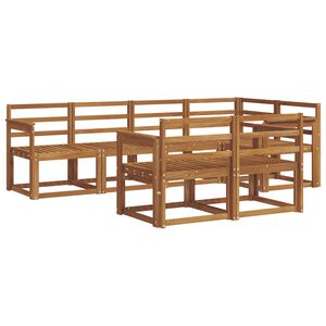 vidaXL Conjunto de sof&aacute;s de exterior 7 pcs Natural