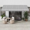 vidaXL Toldo retráctil automático gris antracita y blanco 450x350 cm