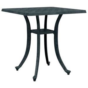 vidaXL Mesa de jard&iacute;n aluminio fundido verde 53x53x53 cm