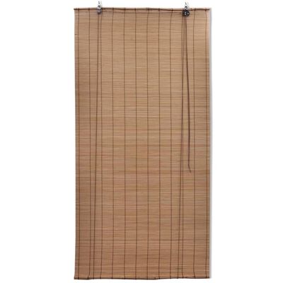 vidaXL Persianas enrollables de bambú marrón 80x160 cm
