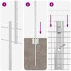 vidaXL Cerca y Poste Plateado 1,6 x 25 m Acero