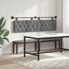 vidaXL Cabecera Colgante Gris oscuro 170 x 55 x 7 cm Terciopelo