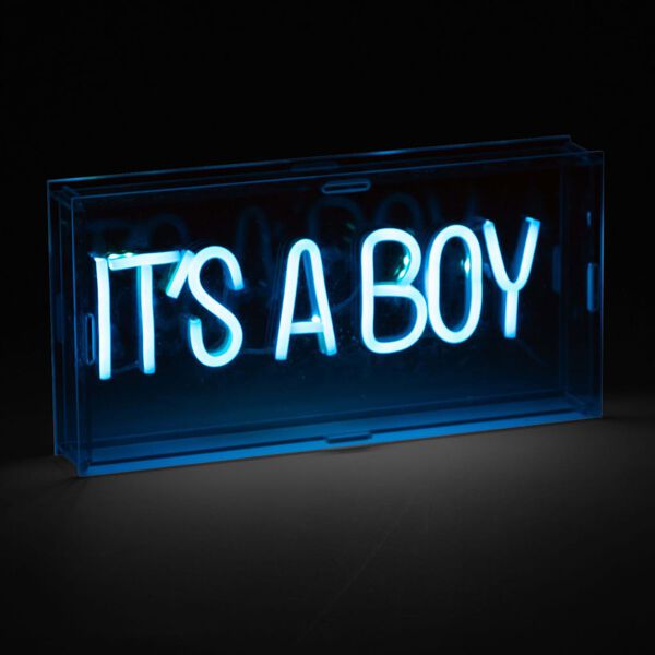 CHILDHOME Caja luminosa fluorescente It's a boy azul