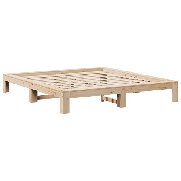 vidaXL Estructura de cama sin colch&oacute;n madera maciza de pino 180x200 cm