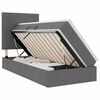 vidaXL Cama de almacenamiento LED con colch&oacute;n Gris oscuro 90 x 200 cm
