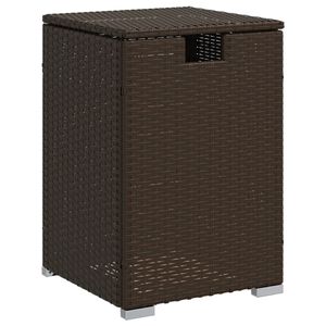 vidaXL Mesa cubierta para bombona de propano rat&aacute;n marr&oacute;n 40x40x60 cm