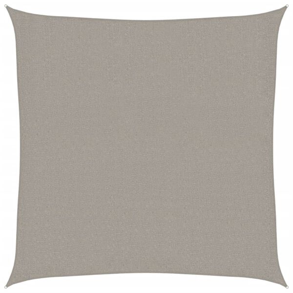 vidaXL Toldo de vela cuadrado HDPE gris claro 160 g/m&sup2; 3,6x3,6 m