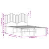 vidaXL Estructura cama sin colch&oacute;n con cabecero metal negro 120x190 cm