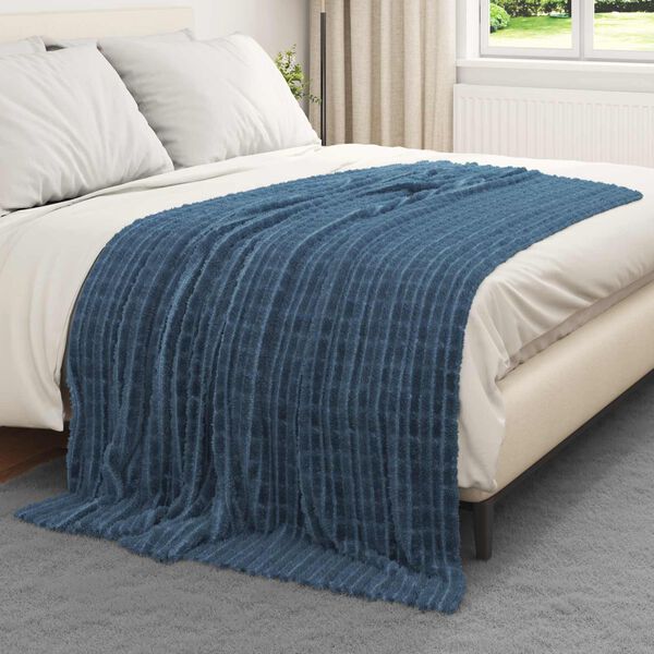vidaXL Mantitas de Sof&aacute; 6 pcs Azul marino 200 x 150 cm Lana