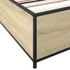 vidaXL Estructura cama madera ingenier&iacute;a metal roble Sonoma 200x200 cm