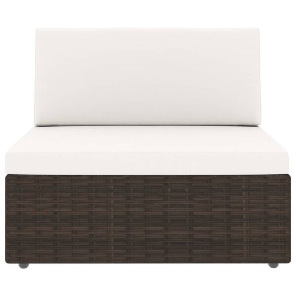 vidaXL Juego de muebles de jardín 7 piezas ratán sintético marrón