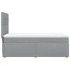 vidaXL Cama box spring con colch&oacute;n tela gris claro 90x190 cm